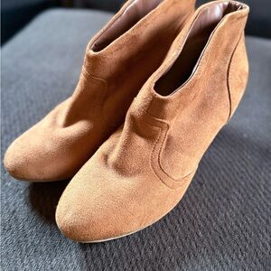 Charlotte Russe Brown Suede Ankle Booties